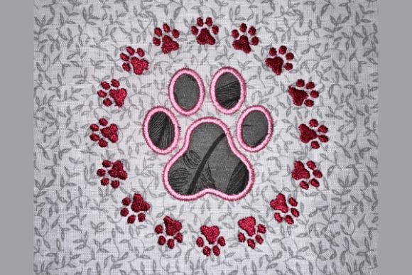 Cute Dog Paw Patch – Embroidery Applique