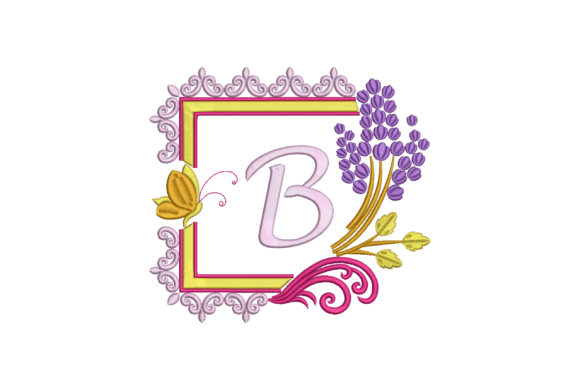 Letter B with Butterfly and Flowers Review